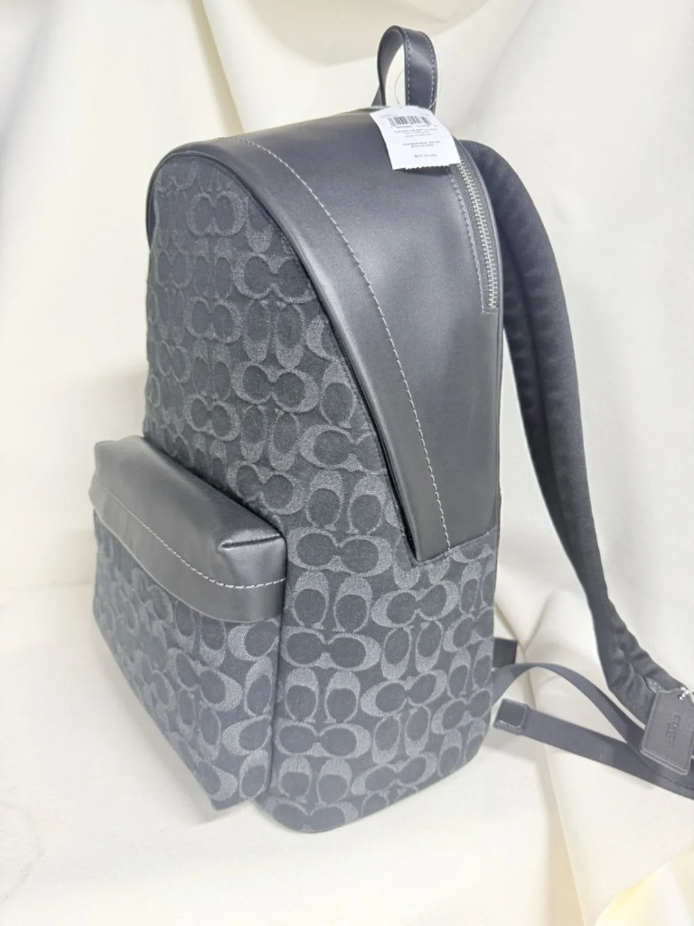 NWT Coach Taylor Backpack in Signature Denim Silver/Black CDC49